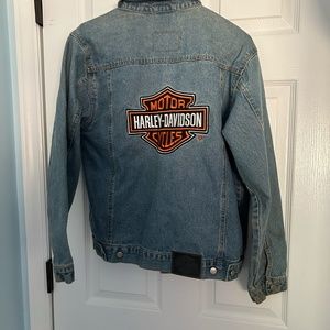 Vintage, Harley Davison, Jean Jacket. Size L ( 16/18)